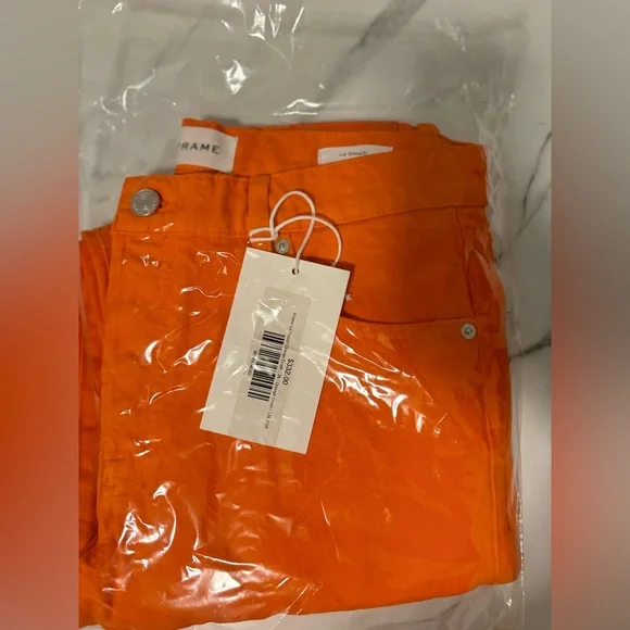 Frame Le Slouch Denim Orange Crush / 26 / NWT
